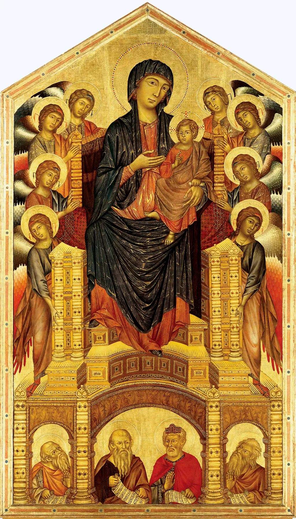 Santa Trinita Maestà in Detail Cimabue